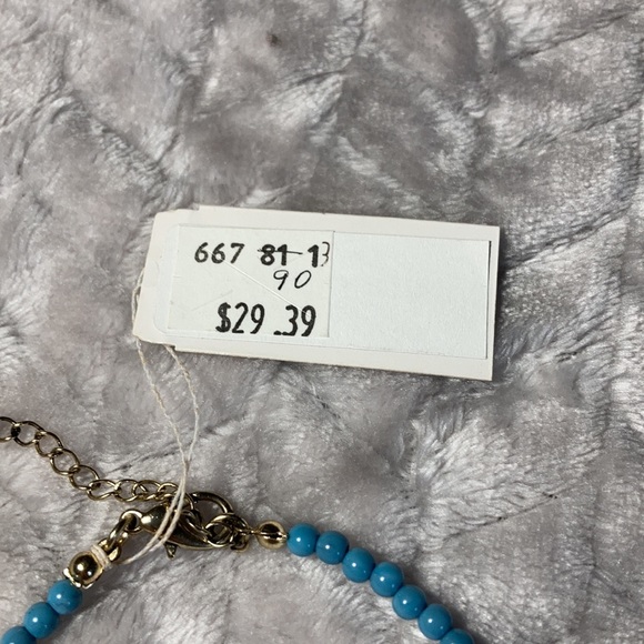 Blue cross necklace - Picture 3 of 4